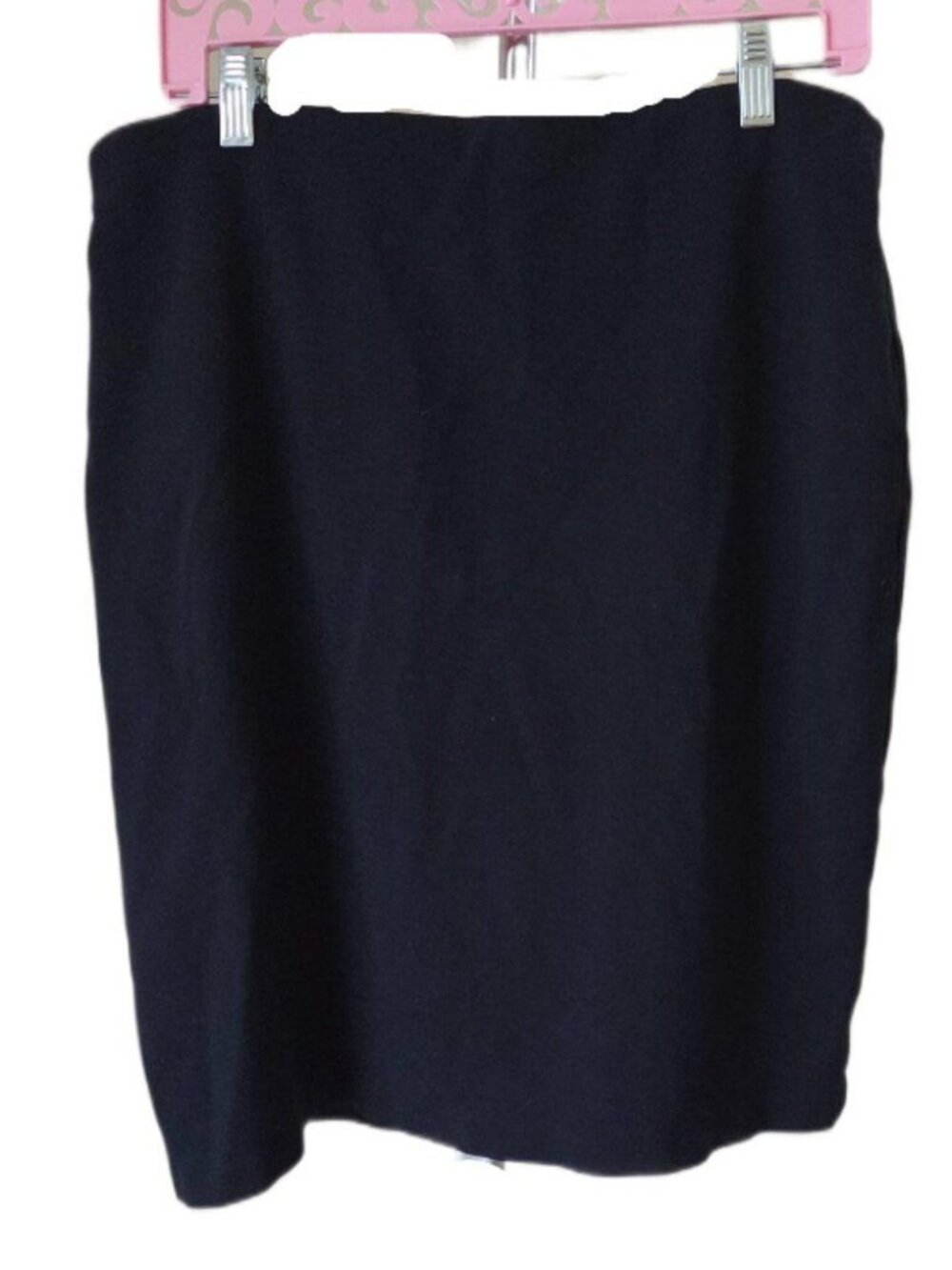 Philosophy Navy Blue Stretch Skirt with Gold Zipper in Back